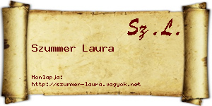 Szummer Laura névjegykártya